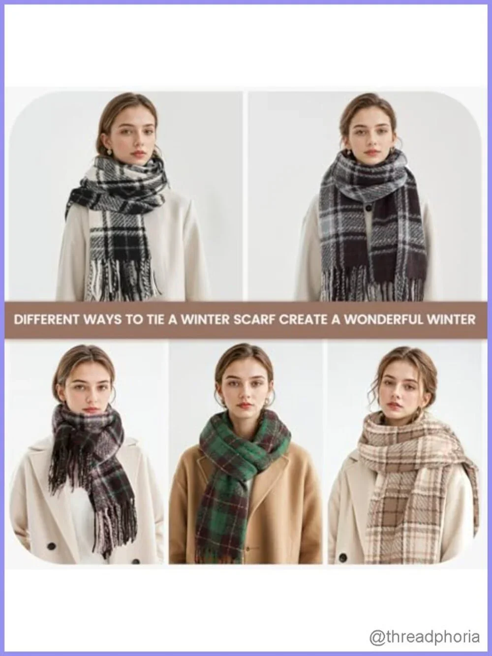 Women Winter Plaid Blanket Scarf Shawl Wrap Cashmere Blend Oversized Tassels